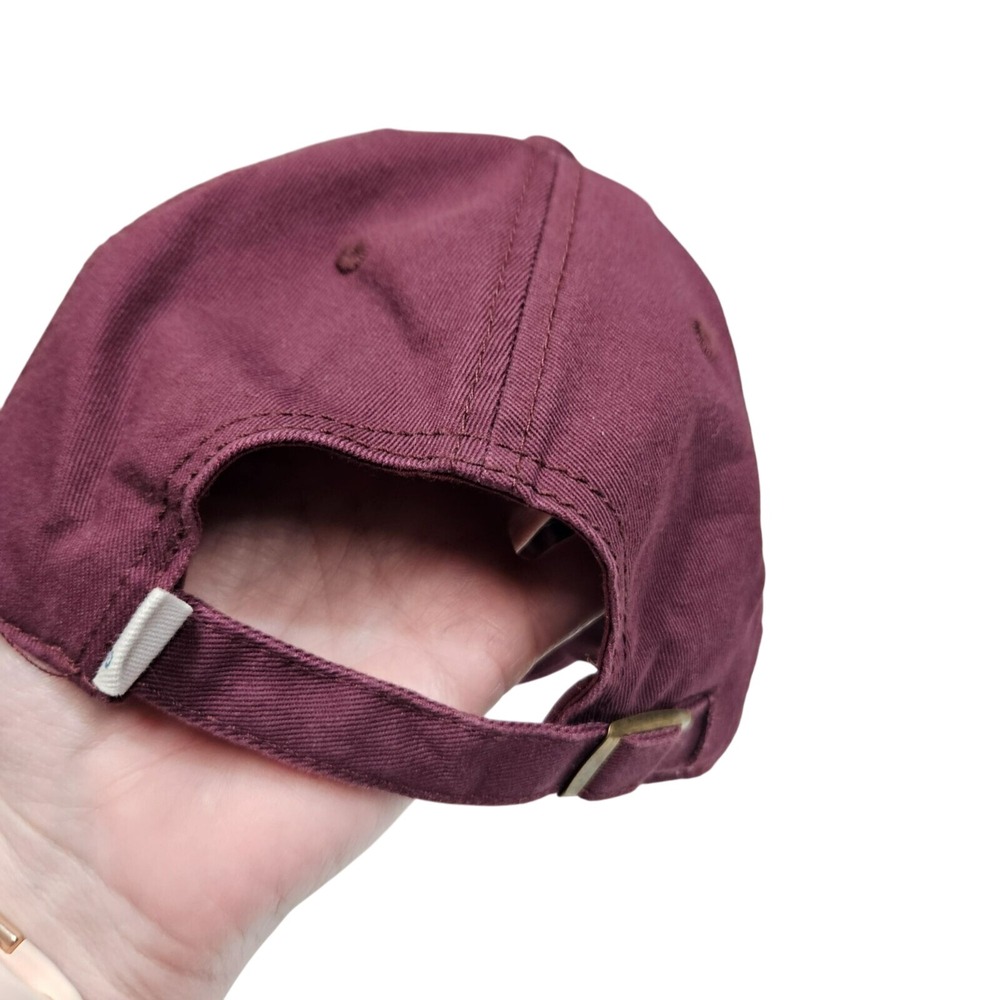 Life Is Good Cotton Baseball Cap With Quote Stop & Smell The Campfire Burgundy A - Picture 3 of 12